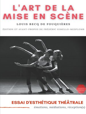 cover image of L'Art de la mise en scène
